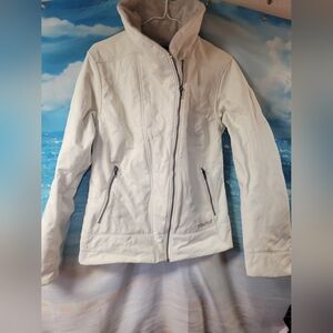 Marmot Faux Fur Lined White Shell Women's Jacket‎ Size Large